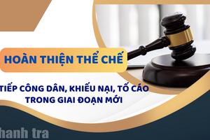 Hoàn thiện thể chế tiếp công dân, khiếu nại, tố cáo trong giai đoạn mới