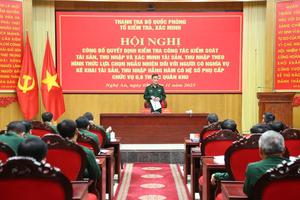 Thanh tra Bộ Quốc phòng kiểm tra công tác kiểm soát tài sản, thu nhập tại Quân khu 4