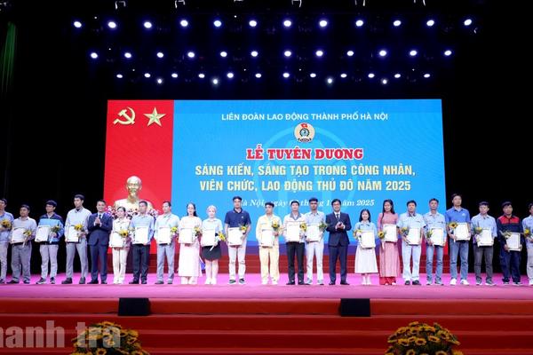 Trao giải Hội thi thợ giỏi và tuyên dương “Sáng kiến, sáng tạo trong công nhân, viên chức, lao động Thủ đô” năm 2025