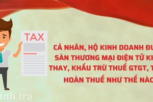 Cá nhân, hộ kinh doanh được sàn thương mại điện tử khai thay, khấu trừ thuế GTGT, TNCN được hoàn thuế như thế nào?