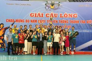 Thanh tra tỉnh Thái Nguyên đoạt giải Nhất toàn đoàn môn Cầu lông