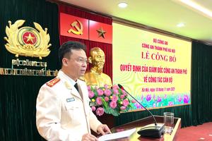 Công an thành phố Hà Nội có Phó Chánh Thanh tra mới
