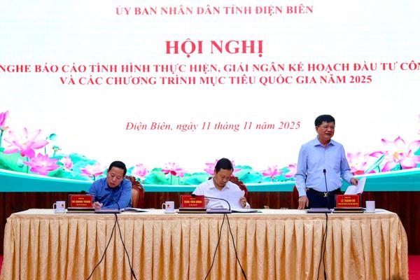 Bí thư Tỉnh uỷ Điện Biên yêu cầu tập trung cao nhất tháo gỡ điểm nghẽn về giải ngân vốn đầu tư công