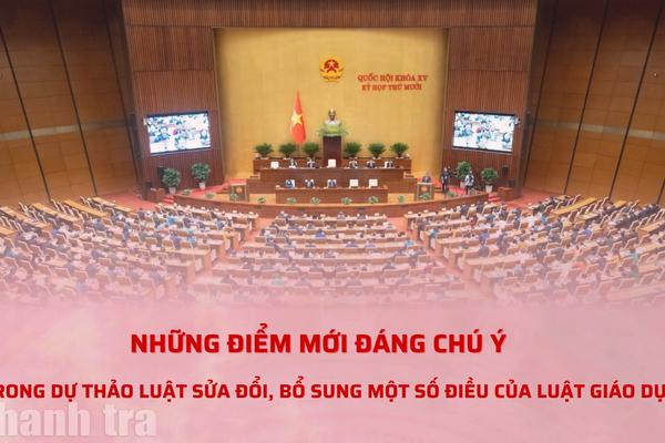 Những điểm mới đáng chú ý trong dự thảo Luật sửa đổi, bổ sung một số điều của Luật Giáo dục