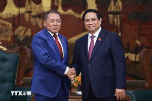 Thủ tướng Chính phủ tiếp Bộ trưởng Ngoại giao và Ngoại thương Quần đảo Solomon