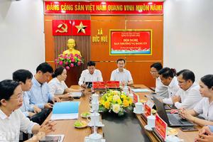 Chánh Thanh tra tỉnh Tây Ninh dự và chỉ đạo Hội nghị Ban Thường vụ Đảng ủy xã Đức Huệ