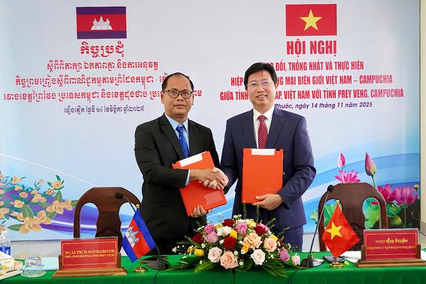Đồng Tháp thỏa thuận thực hiện Hiệp định thương mại biên giới Việt Nam – Campuchia