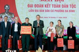 Tổng Bí thư Tô Lâm dự Ngày hội Đại đoàn kết dân tộc phường Ba Đình, TP Hà Nội