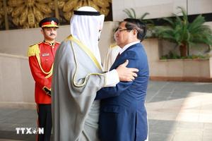 Thủ tướng Nhà nước Kuwait chủ trì lễ đón Thủ tướng Phạm Minh Chính