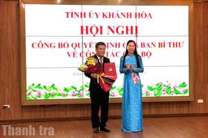 Ông Trần Phong làm Phó Bí thư Tỉnh ủy Khánh Hòa