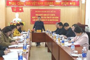 Cao Bằng: Giám sát việc lãnh đạo, triển khai Nghị quyết Đại hội đại biểu Đảng bộ xã lần thứ I tại Nguyên Bình và Đức Long