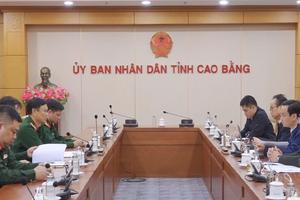 Cao Bằng: Chủ tịch UBND tỉnh Lê Hải Hòa làm việc với đoàn công tác Bộ Quốc phòng