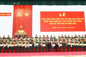 Chào mừng 20/11: Bộ Quốc phòng vinh danh 78 nhà giáo đạt chuẩn GS, PGS năm 2025