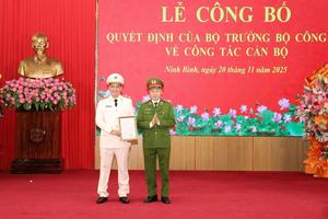 Thượng tá Cù Quốc Thắng được bổ nhiệm làm Giám đốc Công an tỉnh Ninh Bình