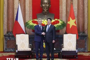 Chủ tịch nước Lương Cường tiếp Chủ tịch Thượng viện Cộng hòa Séc Milos Vystrcil