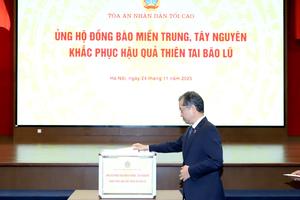Tòa án nhân dân tối cao phát động ủng hộ đồng bào miền Trung