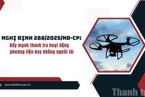 Nghị định 288/2025/NĐ-CP: Đẩy mạnh thanh tra hoạt động phương tiện bay không người lái