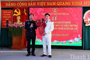 Ông Lý Văn Huấn được bổ nhiệm Viện trưởng Viện kiểm sát Nhân dân tỉnh Tuyên Quang