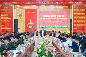 Ban Thường vụ Tỉnh uỷ Nghệ An làm việc với Công an tỉnh: Chủ động đi trước, giữ vững ổn định để phát triển