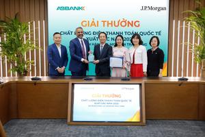 ABBANK TIẾP TỤC ĐƯỢC J.P. MORGAN VINH DANH “CHẤT LƯỢNG ĐIỆN THANH TOÁN QUỐC TẾ XUẤT SẮC NĂM 2025”