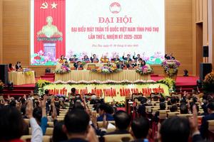 Đại hội đại biểu MTTQ Việt Nam tỉnh Phú Thọ lần thứ I đề ra 16 chỉ tiêu, 3 khâu đột phá trong nhiệm kỳ 2025-2030