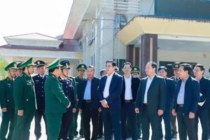 Chủ tịch UBND tỉnh Nghệ An kiểm tra mô hình chính quyền mới và động viên lực lượng tuyến đầu ở xã biên giới Nậm Cắn