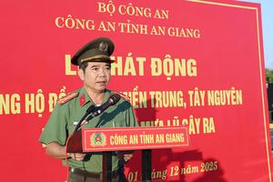 Công an tỉnh An Giang phát động ủng hộ đồng bào bị thiệt hại do mưa lũ