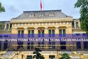 Đối tượng thanh tra, kiểm tra trong Tòa án Nhân dân