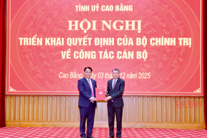 Cao Bằng: Ông Phan Thăng An được điều động làm Bí thư Tỉnh uỷ