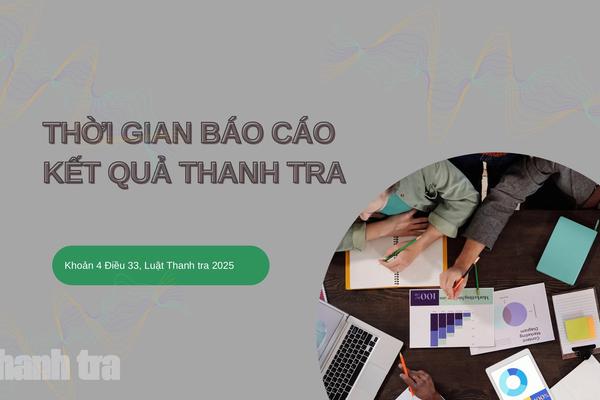 Khi nào phải báo cáo kết quả thanh tra?