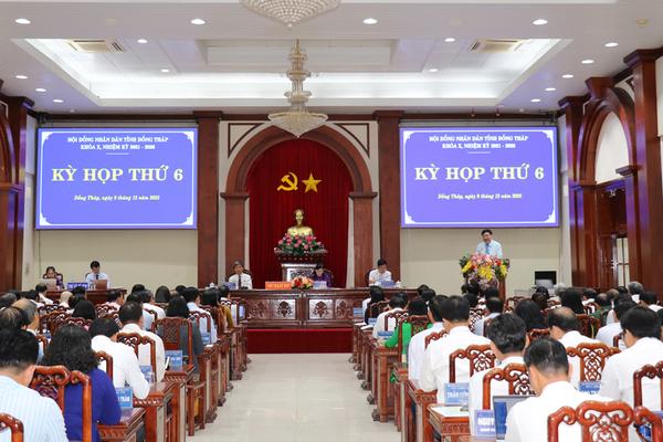 Hội đồng nhân dân tỉnh Đồng Tháp thông qua 10 Nghị quyết quan trọng tại Kỳ họp thứ 6