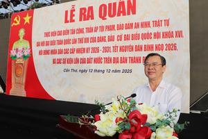 Công an TP Cần Thơ tổ chức ra quân thực hiện đợt cao điểm tấn công, trấn áp tội phạm