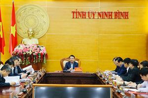 Ninh Bình: Thường trực Tỉnh ủy cho ý kiến về công tác chuẩn bị bầu cử