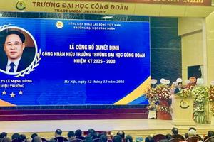 PGS.TS Lê Mạnh Hùng tiếp tục giữ cương vị Hiệu trưởng Trường Đại học Công đoàn