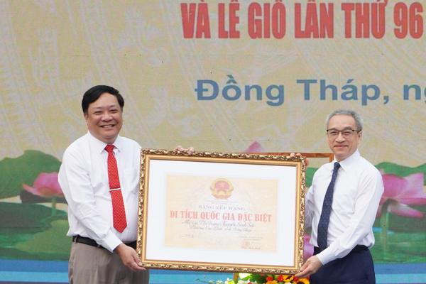 Đồng Tháp tổ chức lễ nhận Bằng xếp hạng di tích quốc gia đặc biệt Mộ cụ Phó bảng Nguyễn Sinh Sắc