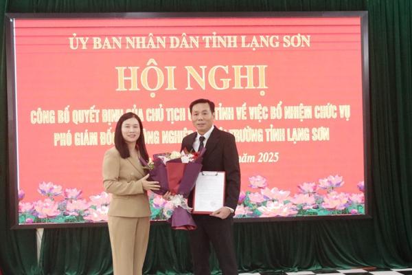 Lạng Sơn kiện toàn nhân sự lãnh đạo Sở Nông nghiệp và Môi trường, Trung tâm Phát triển Quỹ đất