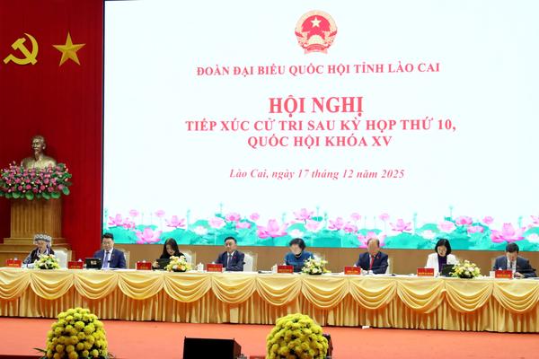 Lãnh đạo Đảng, Nhà nước tiếp xúc cử tri Lào Cai sau Kỳ họp thứ 10, Quốc hội khóa XV