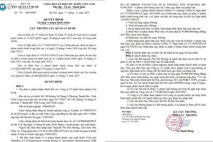 Xử phạt hai doanh nghiệp dược vi phạm quy định về sản xuất thuốc