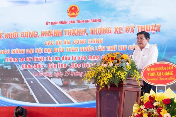 Thông xe kỹ thuật cao tốc Châu Đốc - Cần Thơ - Sóc Trăng giai đoạn 1, đoạn qua An Giang