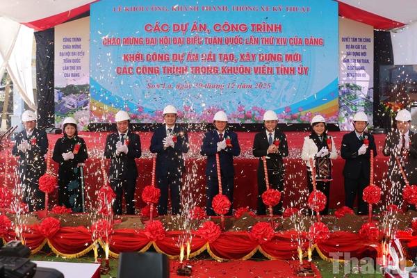 Tỉnh Sơn La khởi công 2 công trình chào mừng Đại hội đại biểu toàn quốc lần thứ XIV của Đảng