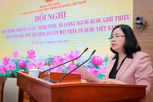 MTTQ Việt Nam thống nhất phân bổ 25 đại biểu ứng cử Quốc hội khóa XVI