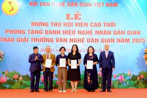 Giải thưởng Văn nghệ dân gian 2025 tôn vinh 49 công trình sưu tầm, nghiên cứu tiêu biểu