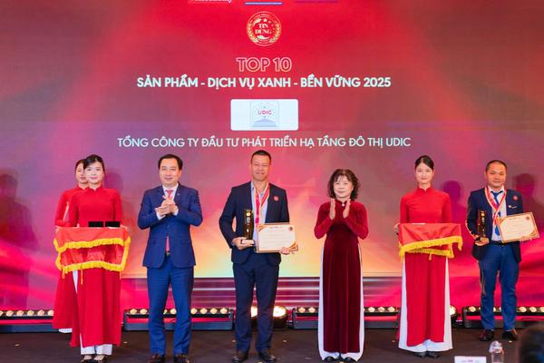 Khẳng định vị thế thương hiệu UDIC với TOP 10 Sản phẩm - Dịch vụ xanh - Bền vững 2025