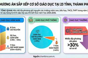 Sắp xếp trường học: Không cắt giảm "cơ học", lấy chất lượng làm thước đo