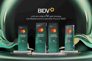 BIDV nhận 04 giải thưởng tại sự kiện Mastercard Customer Forum 2025