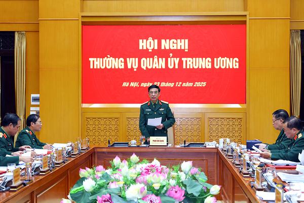 Đại tướng Phan Văn Giang chủ trì hội nghị Thường vụ Quân ủy Trung ương