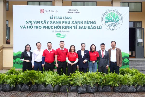 SeABank hỗ trợ trồng gần 671 nghìn cây xanh tại Hà Tĩnh, vượt mục tiêu 1 triệu cây xanh