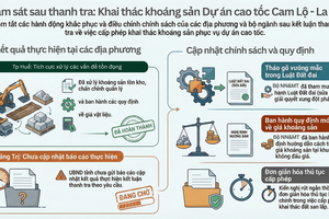 Đôn đốc thực hiện Kết luận thanh tra 1782/KL-TTCP: Kiên quyết xử lý, không để thất thoát tài nguyên khoáng sản