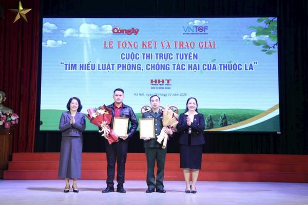 Tổng kết và trao giải Cuộc thi trực tuyến “Tìm hiểu Luật Phòng, chống tác hại của thuốc lá”