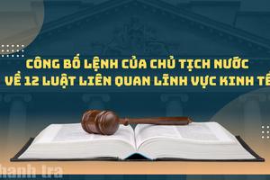 Công bố Lệnh của Chủ tịch nước về 12 luật liên quan lĩnh vực kinh tế